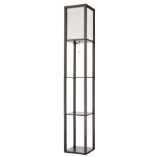 8090/1F COMFI LN26 460 кофейный/белый, дерево/текстиль Торшер Е27 1*60W 220V PRACTIC